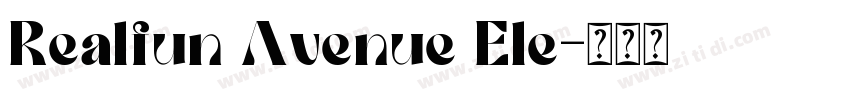 Realfun Avenue Ele字体转换